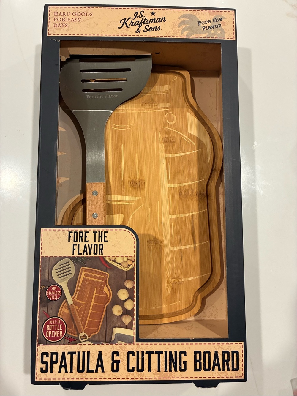 J.S. Kraftsman & sons Spatula & Cutting Board Set Golf Set